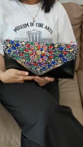 Tas Pesta Clutch Kondangan Import Swarovski & Dompet Pesta Wanita