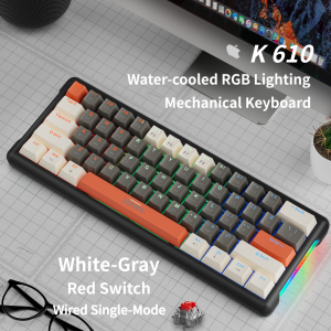 NexusClick Stylish Portable 60% Mechanical Keyboard61 Keys Red SwitchHot Swappable RGB Backlit Esports Gaming Keyboard for Mac
