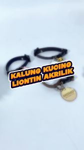 Kalung Kucing Liontin Akrilik Bahan Kulit Sintetis - Kalung Kucing Custom Nama & Nomor Pemilik KK 04