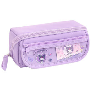 Sanrio Kuromi Prism Pencil Bag for Junior High School Girls New Large Capacity High Appearance Cute Pencil Box Stationery Box