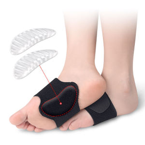 SRIEI 1Pair Arch Pad Support Insoles Sleeves for Flat Foot Correction High Arch Cushion Plantar Fasciitis Pain Relief Orthopedic Foot Pads
