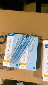 Combo 5 Bút bi Xtream Deli Q80 ngòi 0.7mm - bút mực xanh viết êm