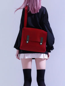 Yonaiga + Túi Đeo Chéo Một Bên Vai Instagram Kiểu Nhật Bản Nguyên Tác Cặp Sách Học Sinh Cấp 2 Học Sinh Cấp 3 Ba Lô Máy Tính Nữ