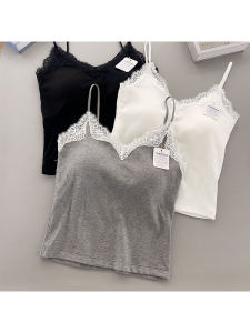 เสื้อกั๊กเกาะอกคอวีลูกไม้สำหรับผู้หญิง ทรงหลวม แขนกุด คอวี แขนกุด ทรงเข้ารูป สำหรับใส่ลำลอง ฤดูใบไม้ผลิ 2025