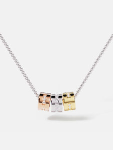 Multicolor Morse Code Love Necklace Gift