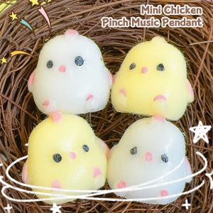 Cartoon Mini Chick Squeeze Toy Soft Stretchy Silicone Pinch Deion Stress Relief Toy Kids Gift
