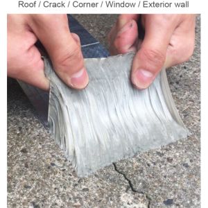 Butyl Waterproof Tape，Leak Proof Long Lasting Aluminum Foil Tape Leak Proof Long Lasting Watertight Rubber Putty Butyl Tape for Wall Window Pipe Repair