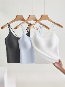 Miiow | Cat Woman Ice Silk Strap Vest Women Summer Thin Cross Backless No Wear Bra Cool Traceless Seamless Beautiful Back Tank Top