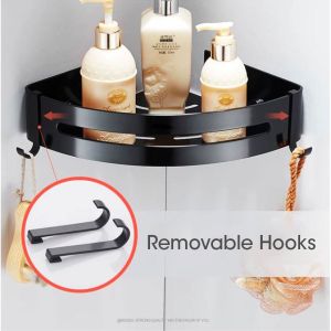 3pcs Space Aluminum Bathroom Storage Rack Toilet Organizer Tripod Kitchen Corner Shelf Shower Corner Rack