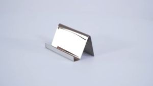 Metal Desk Business Card Name Tag Display Rack Name Card Organizer Stainless Steel