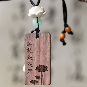 Lotus Creative Solid Wood Mobile Phone Stand Cup Mat Small Gift Li Xiangyi Lily Desk Stand Non-magnetic Absorption Charging