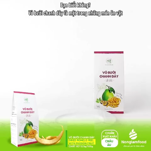 Combo 5 Vỏ Bưởi Chanh Dây Sấy Dẻo NONGLAMFOOD Hàng Chuẩn Xuất Khẩu Dẻo Mềm Chua Ngọt Tự Nhiên Trái Cây Sấy Đồ Ăn Vặt Hộp 100g