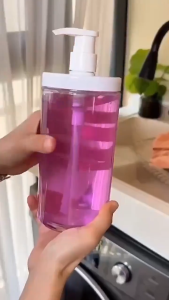 2Pcs 1000ml Empty Pump Dispenser Bottles / Portable Large Capacity Refillable Bottle / Shampoo Soap Dispenser for Bathroom Travel