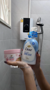 Dove Self-Foaming Cloud Foam Body Wash 400ml & Dove Scrub 280g