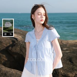 3COLOUR·S | 100 Cotton Padded Two-Piece Style Gingham Shirt M