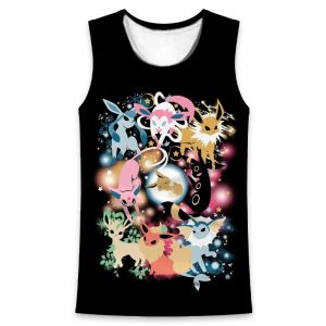Bandai | 2026 Hot Selling Fashion Cool New Pocket Monster Design Pattern Summer Breathable Loose Family Casual Vest Large Size