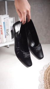 ALFA Sepatu Wedges VLY1414 Sepatu Kulit Pantofel - Sepatu Wanita Hak 4cm