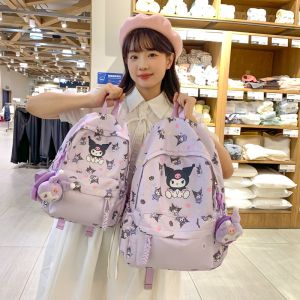 Kids Lightweight School Backpack for Primary and Middle School Students Large Capacity Cartoon Animation Patterned Nylon Cloth Double-Strap Design