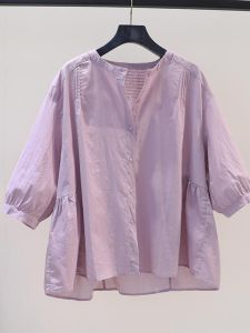 YEBO | Design Sense Loose Fit Bell Sleeve Short Sleeve Shirt