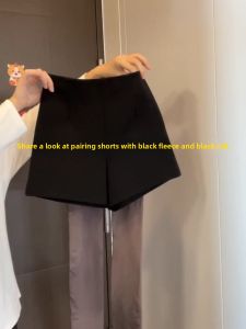 High Waist Slim Fit Black Short Pants Korean Style Fashion Trendy Bootcut Pants Ladies Casual Trousers Autumn Winter plus Size