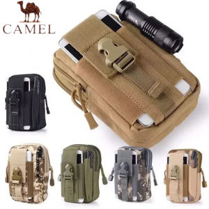 Camel Mens Camouflage Tactical Waist Bag Multifunctional Waist Belt Leggings Waist Hanging Bag