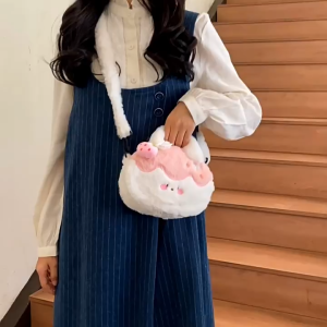 MOUSSON  กระเป๋าแนวทแยงกระเป๋าถือขนาดเล็กกระเป๋าสะพายไหล่สำหรับสาวๆในชีวิตประจำวันกระเป๋าตุ๊กตากระเป๋าถือสำหรับสาวๆน่ารัก