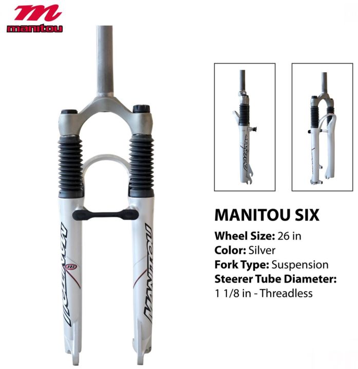 パーツ Manitou Six โช็คจักรยาน Manitou Six 26” วีเบรค & ดิสเบรค ซางตรง ขนาด 1 1