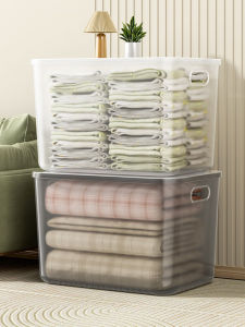 Transparent Kitchen Desktop Storage Box Toy Snack Organizer Covered Basket Sorting Storage Container Universal Space Organizer