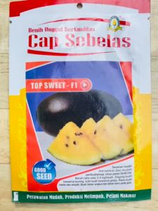 Benih Semangka Kuning TOP SWEET kemasan 20GRAM dari CAP SEBELAS
