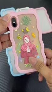 Wave of Bear Cat Ears Case Personalized Custom Letak Gambar DIY Photo