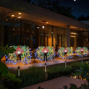 Solar Fireworks Lights Outdoor Waterproof Solar Garden Lights 8 Lighting Modes Solar Lamp for Christmas Wedding Yard Decor