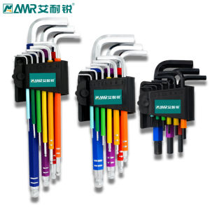 Hex Key Allen Wrench Set Medium Length Extra Long Ball End Hexagon Spanner Flat Head Allen Wrench Hex Key Set Tools 9 Pcs