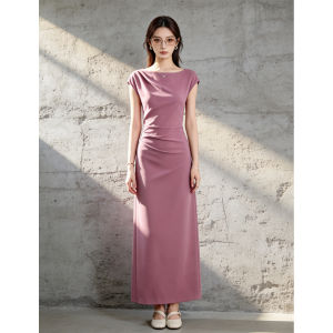PIAOYA | Luxury French Style One-Shoulder Slimming Sleeveless Dress