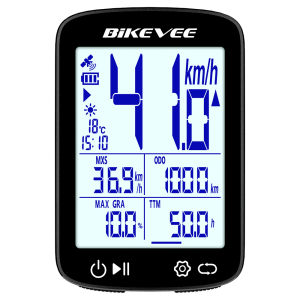2.4" LCD Screen GPS Wireless Bicycle Computer MPH KM/H Cycling Speedometer Odometer Stopwatch with Auto Backlight