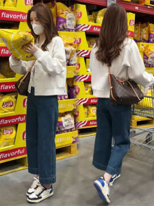 Korean Style Fashion Single Button Short Jacket Womens Spring Autumn New Popular Sweatshirt Cardigan Small Jacket Top