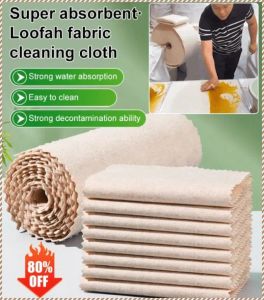 Detergent Cloth Plant Fiber Dish Towel Thickening Absorbent and Oil-resistant Wet and Dry