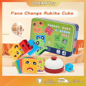 DREAMToy Face Changing RubikS Cube Family Game Puzzle Anak Mainan Edukasi