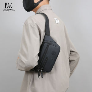 LouisWill กระเป๋าพาดลำตัวแฟชั่นกระเป๋าคาดหน้าอกของผู้ชายกระเป๋าเดินทางกระเป๋าสะพายไหล่กันน้ำกระเป๋ากีฬากลางแจ้งกระเป๋าลำลองกระเป๋าถนนสำหรับนักศึกษา