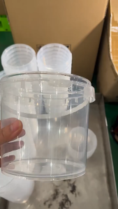 10Pcs Square Clear Plastic Bucket with Lid 300/500ml Airtight Deli Storage Containers Milk Ice Cream Bucket for Camping Picnic