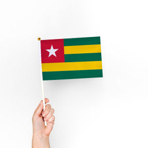 Togo Hand Signal Flag Small Flag Cheer Flag Sports Games Cheer Flag Flags of All Countries in the World