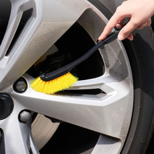 SEAMETAL Car Wheel Brush Long Handle Tire Rim Wheel Hub Cleaning Brush Detailing Cleaning Auto Washing Tool Accessories