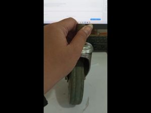 Roda Polos Abu-Abu 5in plus Rem untuk etalase raklemari