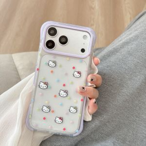 Sanrio | Ốp Điện Thoại Sanrio Hello Kitty Phủ Kim Tuyến Lấp Lánh Dành Cho iPhone 17/16/15 Pro Max - Chống Sốc Dễ Thương Kiểu Kawaii Chất Liệu Silicon Mềm