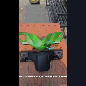 Batok Kepala Depan dan Belakang Motor Honda Beat Karbu Warna Hijau
