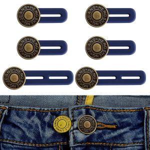 4/6pcs Jeans Button Extender Universal Pants Extender Button for Women Men Adjustable Elastic Waist Silicone Extender Buckle Set