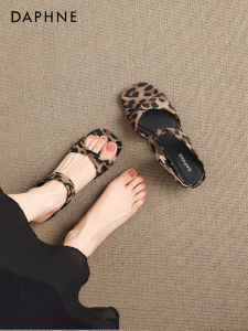 Daphne | Leopard Print French Aesthetic Summer Slippers