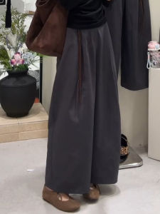 Quần Ống Rộng Ống Đứng Thường Ngày Cho Nữ Thời Trang Đa Năng Cạp Cao Quần Dài Thẳng Rộng Rãi Thoải Mái Mùa Thu