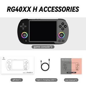 ANBERNIC RG40XX H Handheld Game Console 4 Screen Linux System Joystick RGB Lighting Effect RG40XXH Video Player Smartpro Gifts
