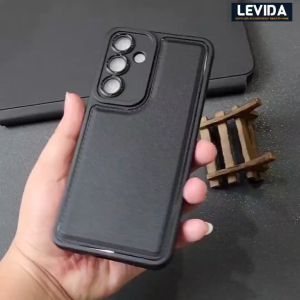 Softcase Leather Pro Macaron Hitam Samsung S24 Samsung S24 FE Samsung S24 Plus Samsung S24 Ultra