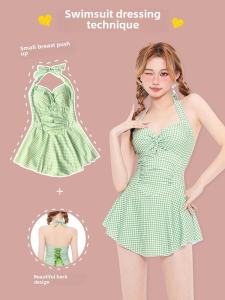 Fugui Sugar Sister One-Piece Swimsuit Womens 2025 New Hot Japanese Style Small Size Girls Skirt Style Hot Spring Swimming Suit